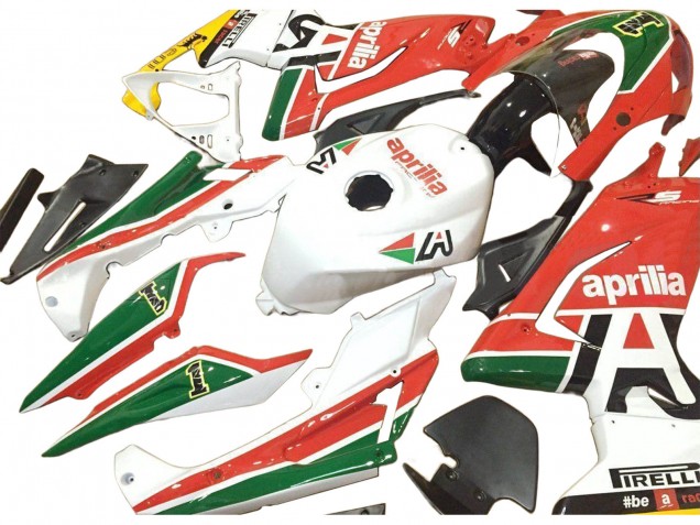 2006-2011 Aprilia RS125 Motorcycle Fairings - White Red Green