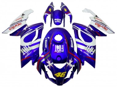 Shop 2006-2011 Aprilia RS125 Motorcycle Fairings - White Blue Fiat 46
