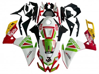 Shop 2012-2018 Aprilia RS4 50 125 Motorcycle Fairing - White Red Green Yellow Alitalia