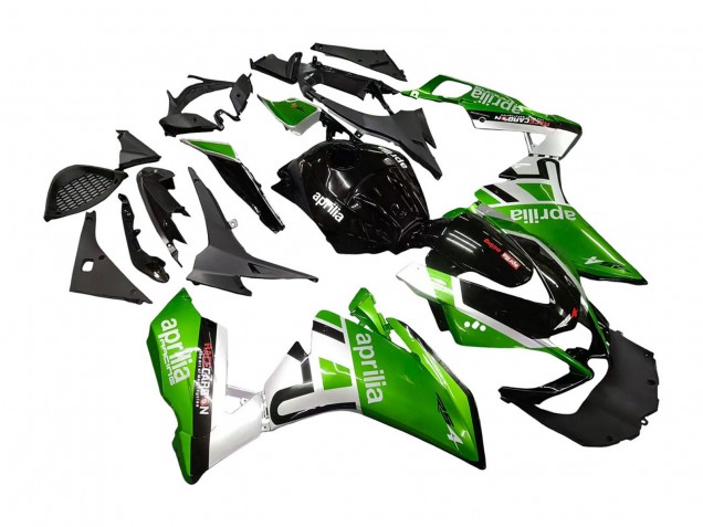 2012-2018 Aprilia RS4 50 125 Motorcycle Fairings - White Green Glossy Black