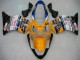 2004-2007 Honda CBR600 F4i Motorcycle Fairings - Yellow Blue White Black Nastro Azzurro