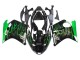 1996-2007 Honda CBR1100XX Blackbird Motorcycle Fairing - Glossy Black Green Flame