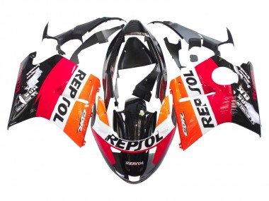 Shop 1996-2007 Honda CBR1100XX Blackbird Abs Motorcycle Fairings - Orange White Red Glossy Black Repsol