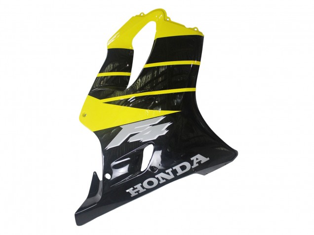 1999-2000 Honda CBR600 F4 Motorcycle Fairings - Yellow Glossy Black