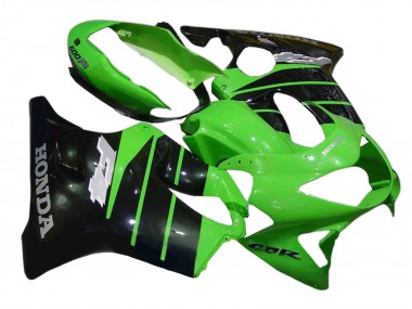 Shop 1999-2000 Honda CBR600 F4 Motorcycle Fairings - Green Glossy Black