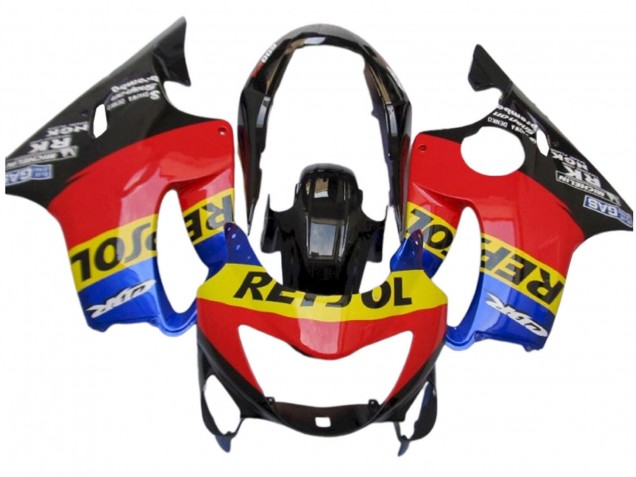 1999-2000 Honda CBR600 F4 Motorcycle Fairings - Red Yellow Blue Glossy Black Repsol