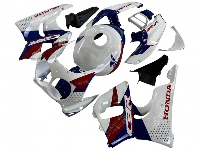 1992-1993 Honda CBR900RR 893 Motorcycle Fairings - White Red Dark Blue