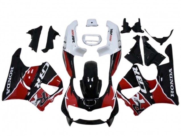 1996-1997 Honda CBR900RR 893 Motorcycle Fairings - White Red Glossy Black