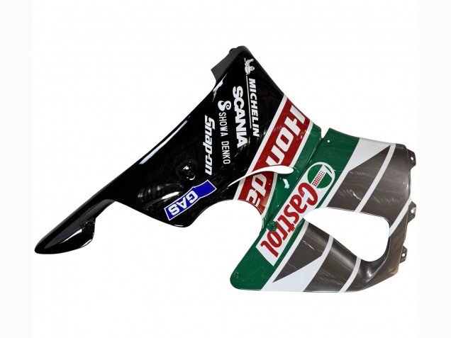 1996-1997 Honda CBR900RR 893 Motorcycle Fairings - White Green Grey Glossy Black Castrol