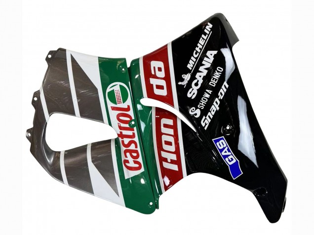 1996-1997 Honda CBR900RR 893 Motorcycle Fairings - White Green Grey Glossy Black Castrol