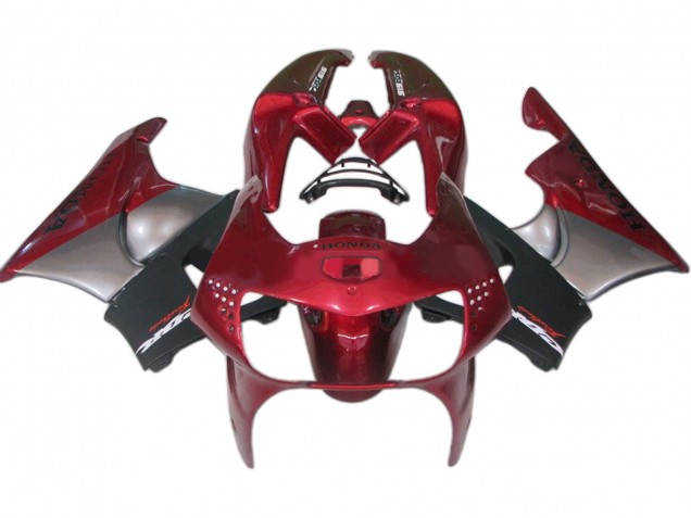 1998-1999 Honda CBR900RR 919 Motorcycle Fairings - Dark Red Black Grey