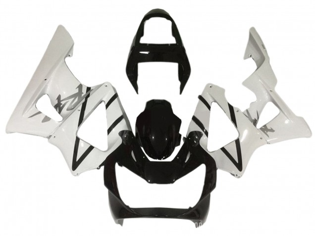 2000-2001 Honda CBR900RR 929 Motorcycle Fairings - White Glossy Black