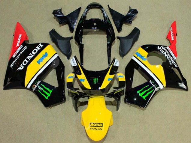 2002-2003 Honda CBR900RR 954 Motorcycle Fairings - Glossy Black Yellow Red Green Monster