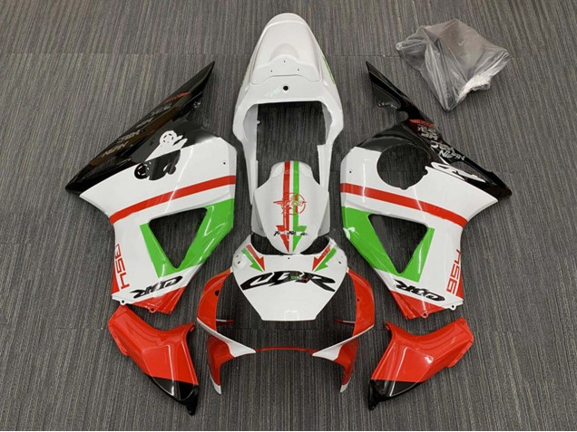 2002-2003 Honda CBR900RR 954 Motorcycle Fairings - White Red Green Glossy Black