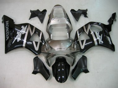 Shop 2002-2003 Honda CBR900RR 954 Motorcycle Fairings - Silver Glossy Black