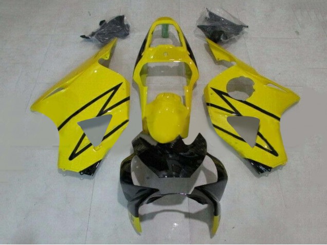2002-2003 Honda CBR900RR 954 Motorcycle Fairings - Yellow Glossy Black