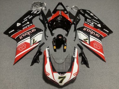 Shop 2007-2014 Ducati 848/1098/1198 Motorcycle Fairing Kits - White Red Glossy Black