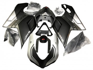 Shop 2007-2014 Ducati 848 Motorcycle Fairings - Silver Matte Black