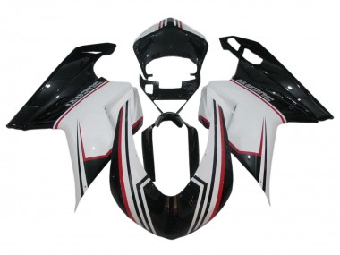 Shop 2007-2014 Ducati 848/1098/1198 Bike Fairings - White Red Glossy Black