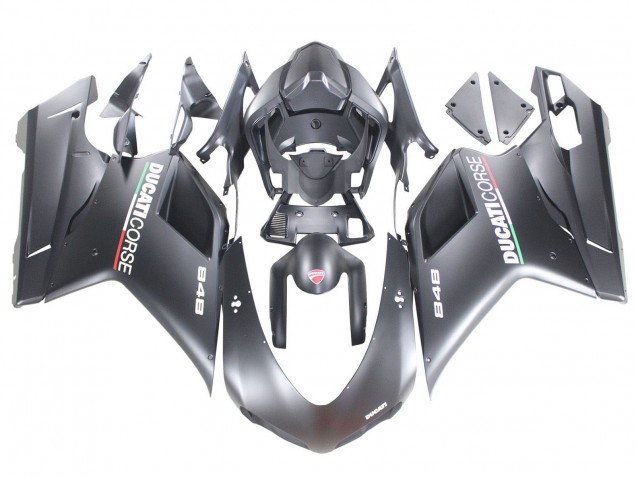2007-2014 Ducati 848 Motorcycle Fairings - Matte Grey