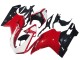 2007-2014 Ducati 1098 Motorcycle Fairings - White Red Glossy Black
