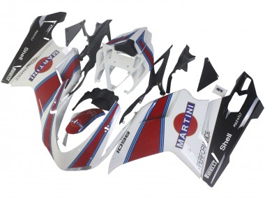 Shop 2007-2014 Ducati 1098 Motorcycle Fairings - White Red Blue Glossy Black Martini