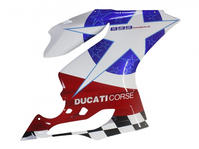 2011-2014 Ducati Panigale 899 Motorcycle Fairings - White Blue Red Black