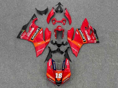 Shop 2011-2014 Ducati Panigale 899/1199 Motorcycle Fairings - Red Orange Black Monster Lenovo 18