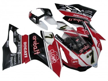 Shop 2011-2014 Ducati Panigale 899/1199 Motorcycle Fairings - White Red Glossy Black Aruba.it 7
