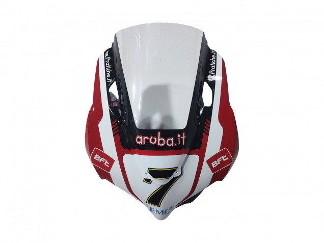 2011-2014 Ducati Panigale 899/1199 Motorcycle Fairings - White Red Glossy Black Aruba.it 7