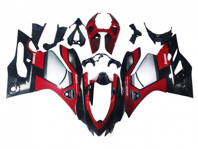 2011-2014 Ducati 1199 Motorcycle Fairings - Red Silver Black