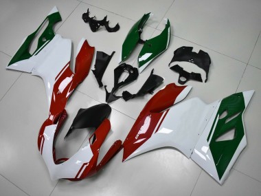 Shop 2011-2014 Ducati Panigale 899 Motorcycle Fairings - White Red Dark Green