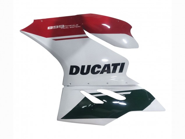 2011-2014 Ducati Panigale 899 Motorcycle Fairings - White Red Glossy Black