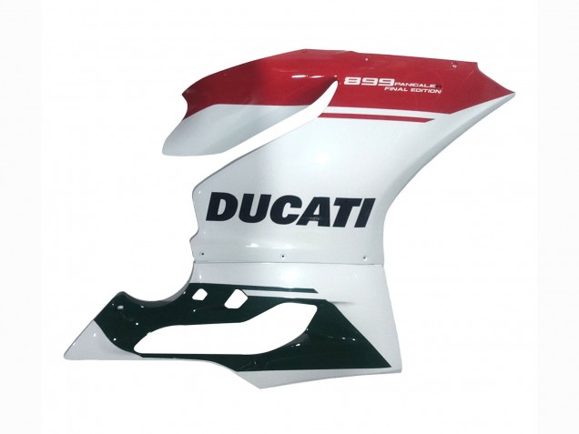 2011-2014 Ducati Panigale 899 Motorcycle Fairings - White Red Glossy Black