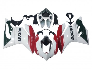 Shop 2011-2014 Ducati Panigale 899 Motorcycle Fairings - White Red Glossy Black