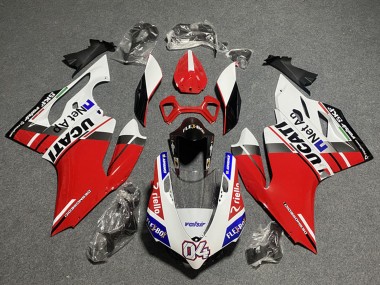 Shop 2011-2014 Ducati Panigale 899/1199 Motorcycle Fairings - White Red Blue Glossy Black Flex-Box Valsir 04
