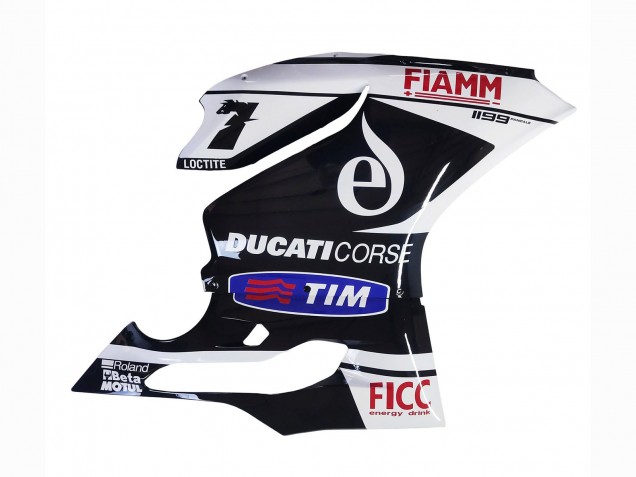 2011-2014 Ducati Panigale 899/1199 Motorcycle Fairings - White Black Blue Fiamm Ficc 7