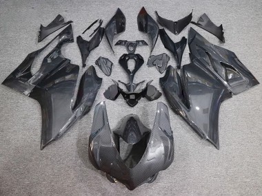 Shop 2015-2020 Ducati 959/1299 Motorcycle Fairings - Black Carbon Fiber Style