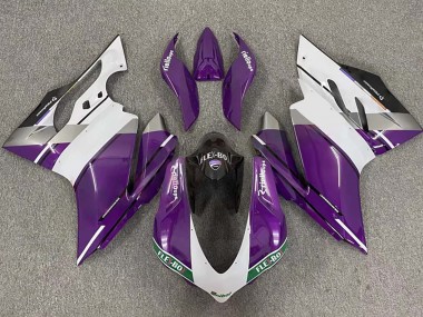 Shop 2015-2020 Ducati 959/1299 Motorcycle Fairings - Purple White Glossy Black Flex-Box