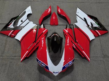 Shop 2015-2020 Ducati 959/1299 Motorcycle Fairing - White Red Glossy Black Unibat Flex-Box