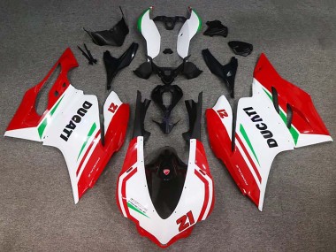 Shop 2015-2020 Ducati 959/1299 Motorcycle Fairings - White Red Green Glossy Black 21