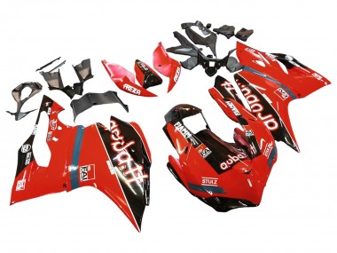 Shop 2015-2020 Ducati 959/1299 Motorcycle Fairings - Red Glossy Black Fiamm