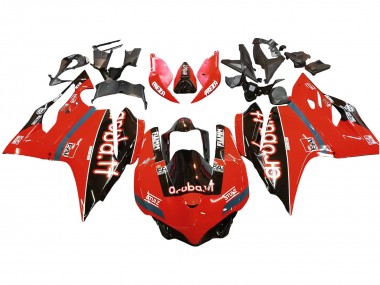Shop 2015-2020 Ducati 959/1299 Motorcycle Fairings - Red Glossy Black Fiamm