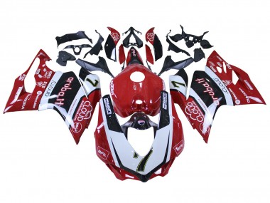 Shop 2015-2020 Ducati 959/1299 Motorcycle Fairings - White Red Black Aruba 7