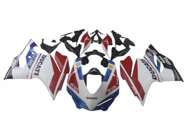 Shop 2015-2020 Ducati 1299 Motorcycle Fairings - White Red Blue Matte Black Unibat Flex-Box
