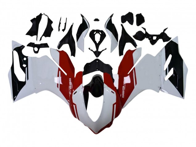 2015-2020 Ducati 959 Motorcycle Fairings Kits - White Red Glossy Black