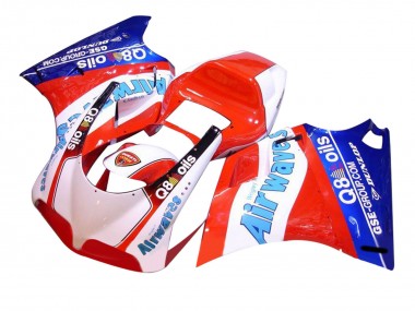 Shop 1993-2005 Ducati 748/916/996/998 Motorcycle Fairings - White Red Blue Air Waves