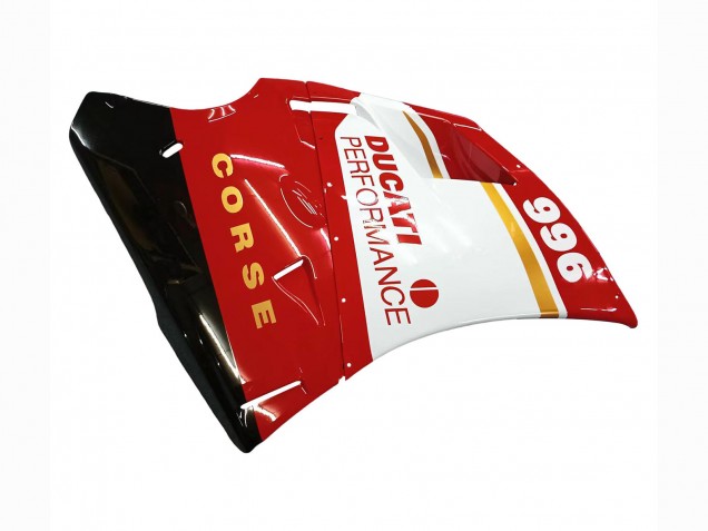 1993-2005 Ducati 996 Motorcycle Fairings - White Red Gold Glossy Black Corse Performance