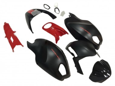 Shop 2008-2012 Ducati Monster 696 796 1100 1100S Motorcycle Fairings - Red Matte Black Monster