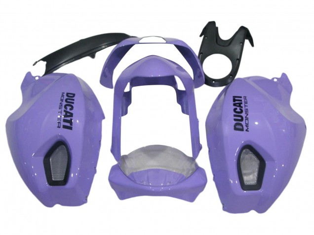 2008-2012 Ducati Monster 696 796 1100 1100S Motorcycle Fairings - Light Purple Monster